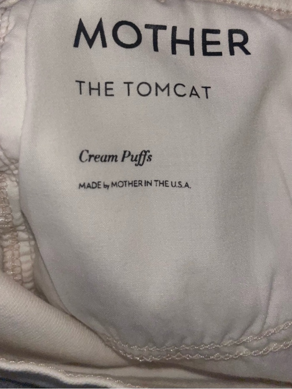 Mother Jeans Womens The Tomcat High Waist Ankle in Cream Puffs 28 - Picture 4 of 5